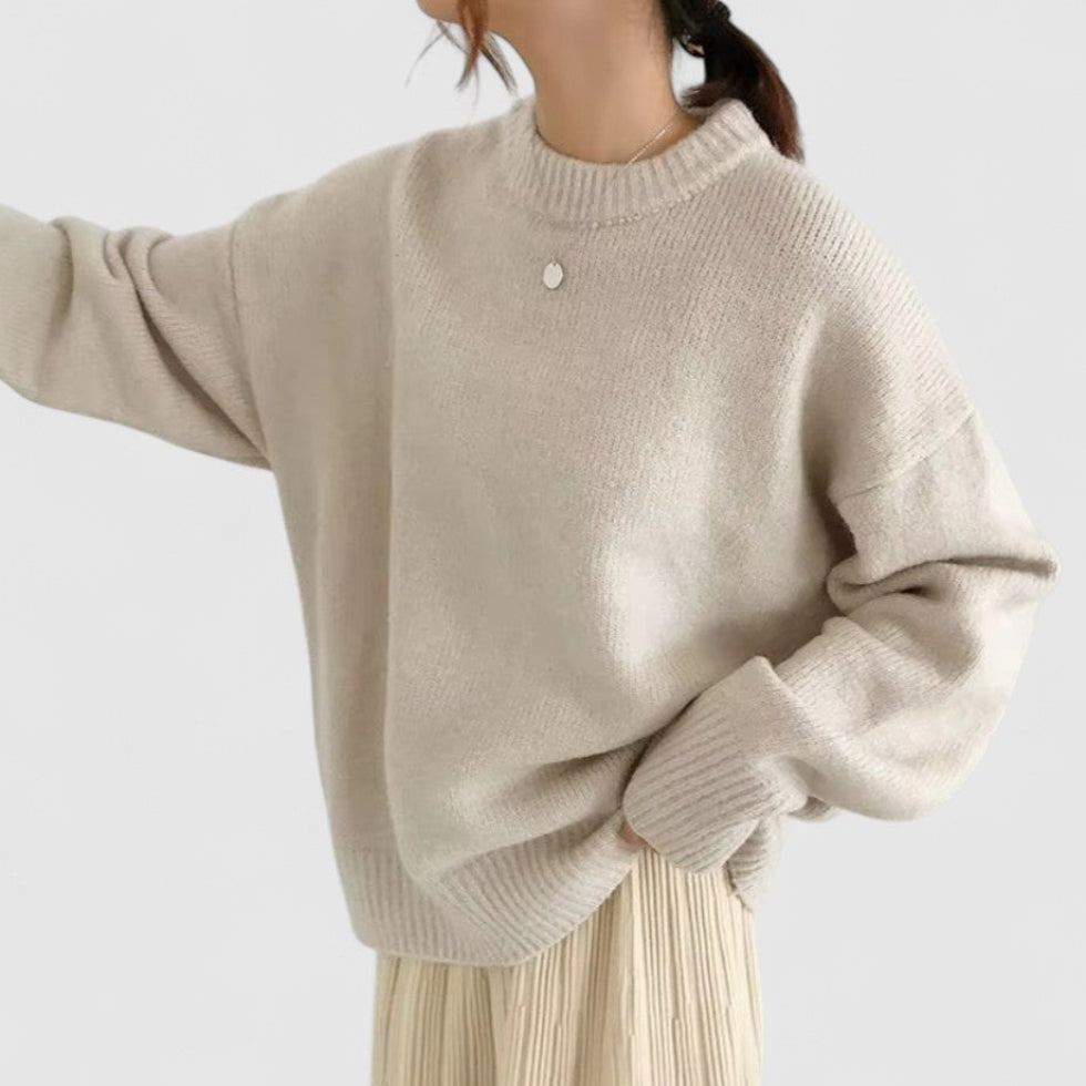 Women Casual Loose Fit Knitted Pullover