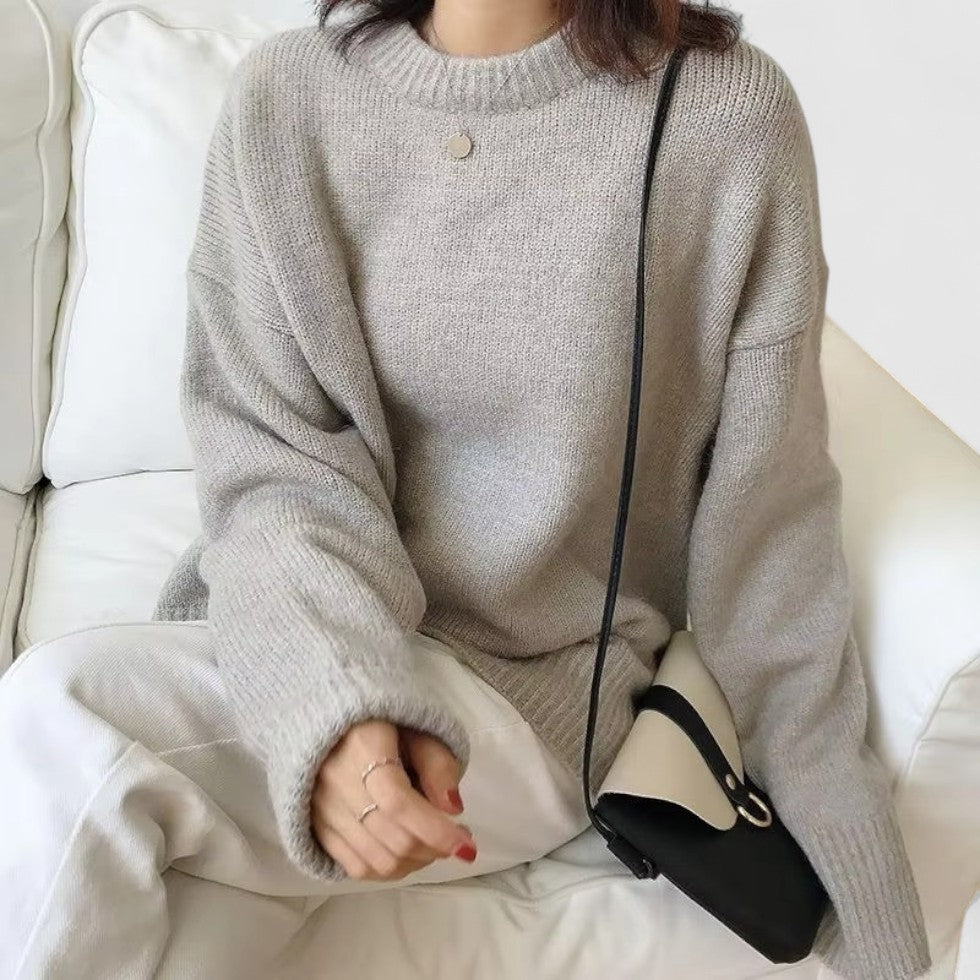 Women Casual Loose Fit Knitted Pullover