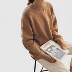 Women Casual Loose Fit Knitted Pullover