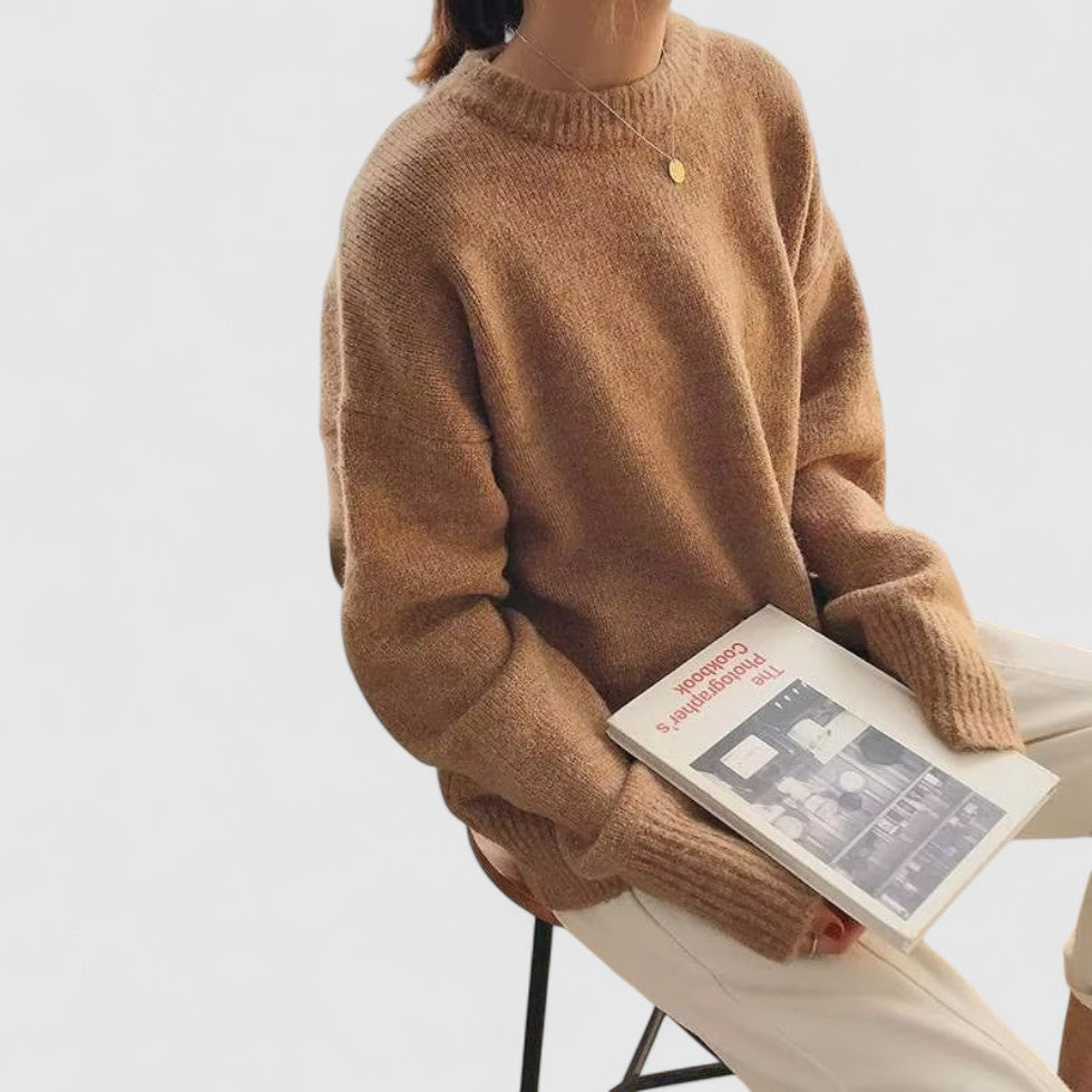 Women Casual Loose Fit Knitted Pullover