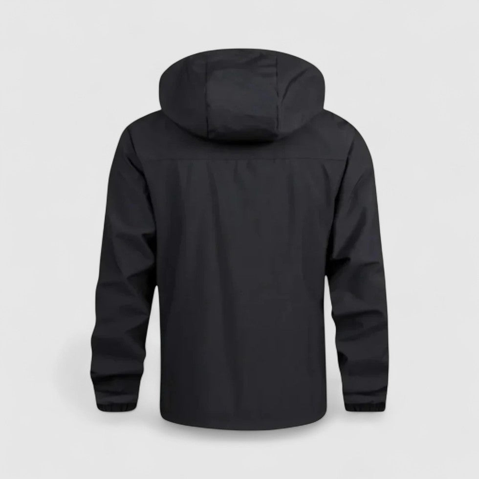 Men Waterproof Windbreaker Jacket with Adjustable Hood