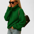 Women Warm Knitted Turtleneck Winter Sweater