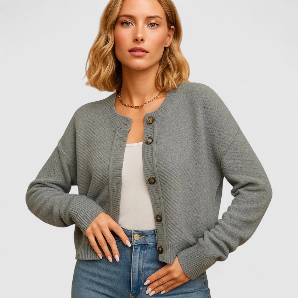 Women Button Front Knitted Cardigan
