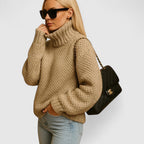 Women Warm Knitted Turtleneck Winter Sweater