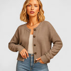 Women Button Front Knitted Cardigan