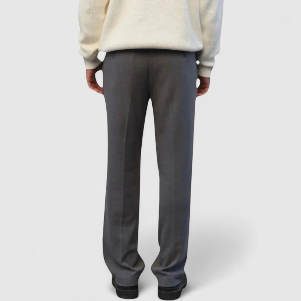 Men Regular Fit Elegant Tailored Suit Trousers