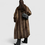 Women Long Sleeve Classic Faux Fur Winter Overcoat