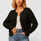 Women Button Front Knitted Cardigan