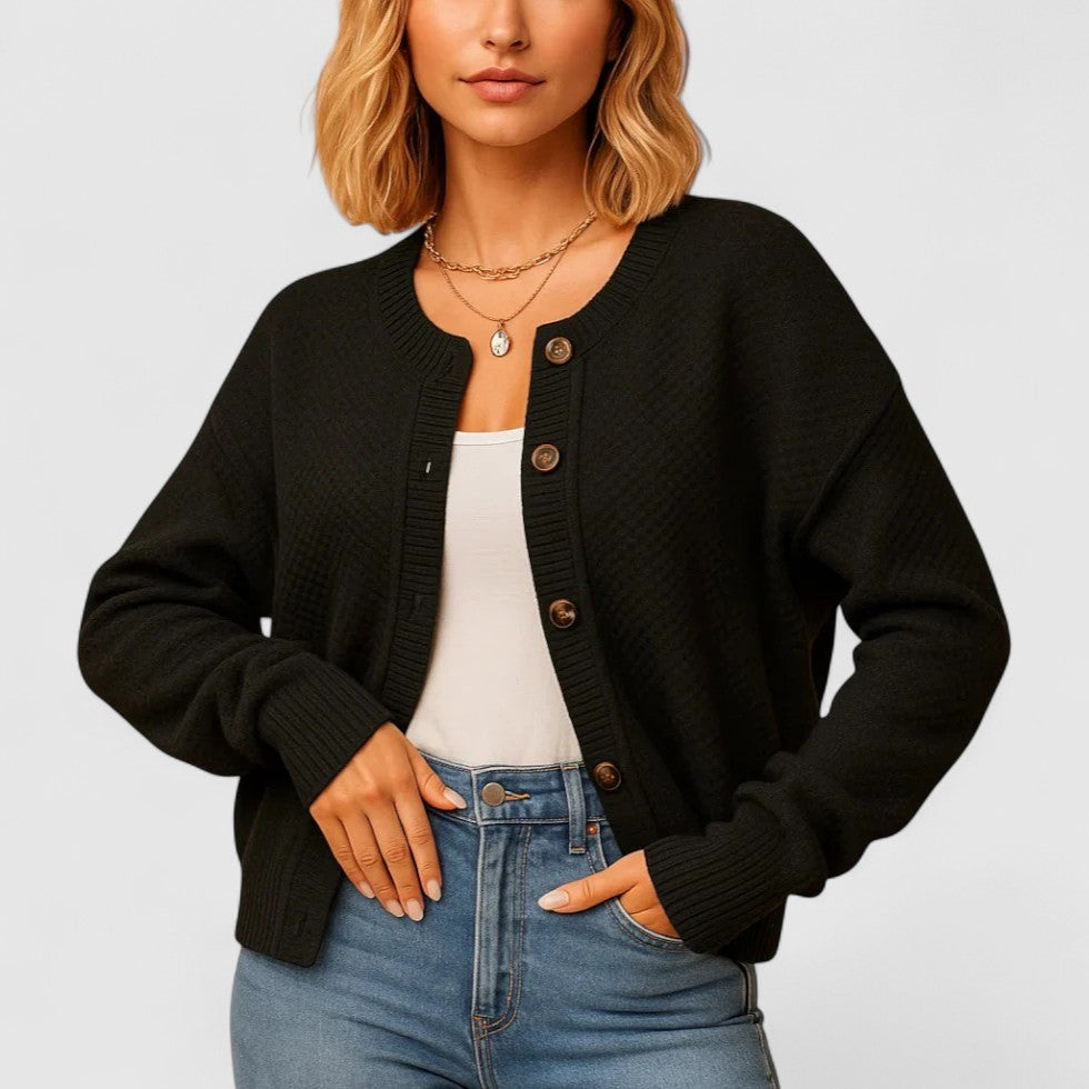 Women Button Front Knitted Cardigan