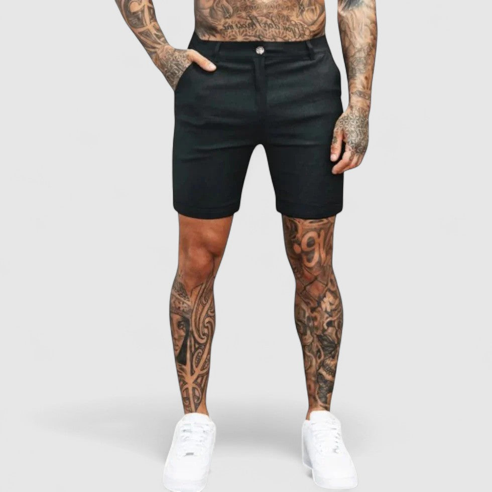 Men Slim Fit Cotton Chino Shorts Summer Trousers