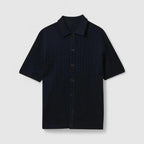 Knitted Short Sleeve Button Up Summer Shirt for Men