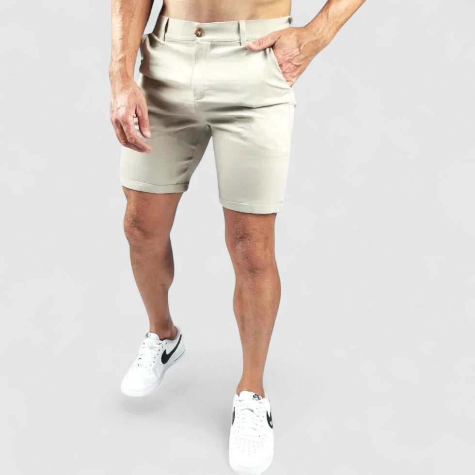 Men Slim Fit Cotton Chino Shorts Summer Trousers