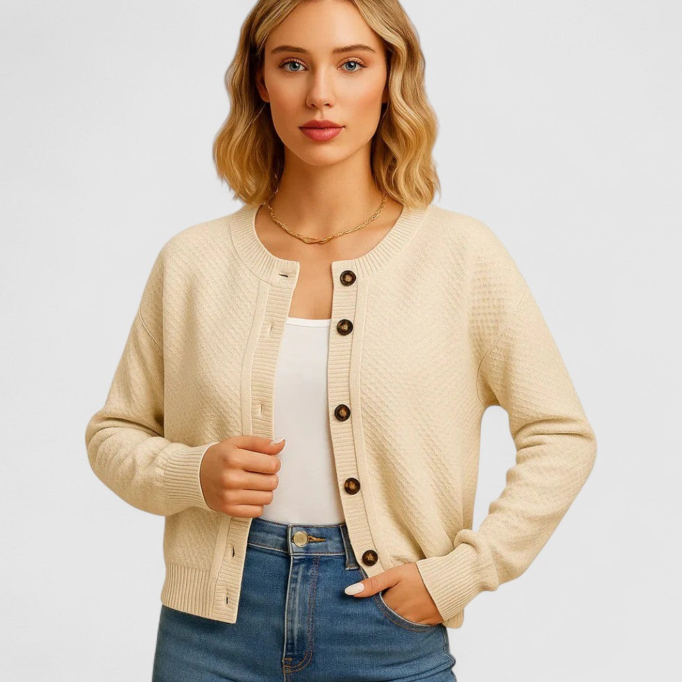 Women Button Front Knitted Cardigan