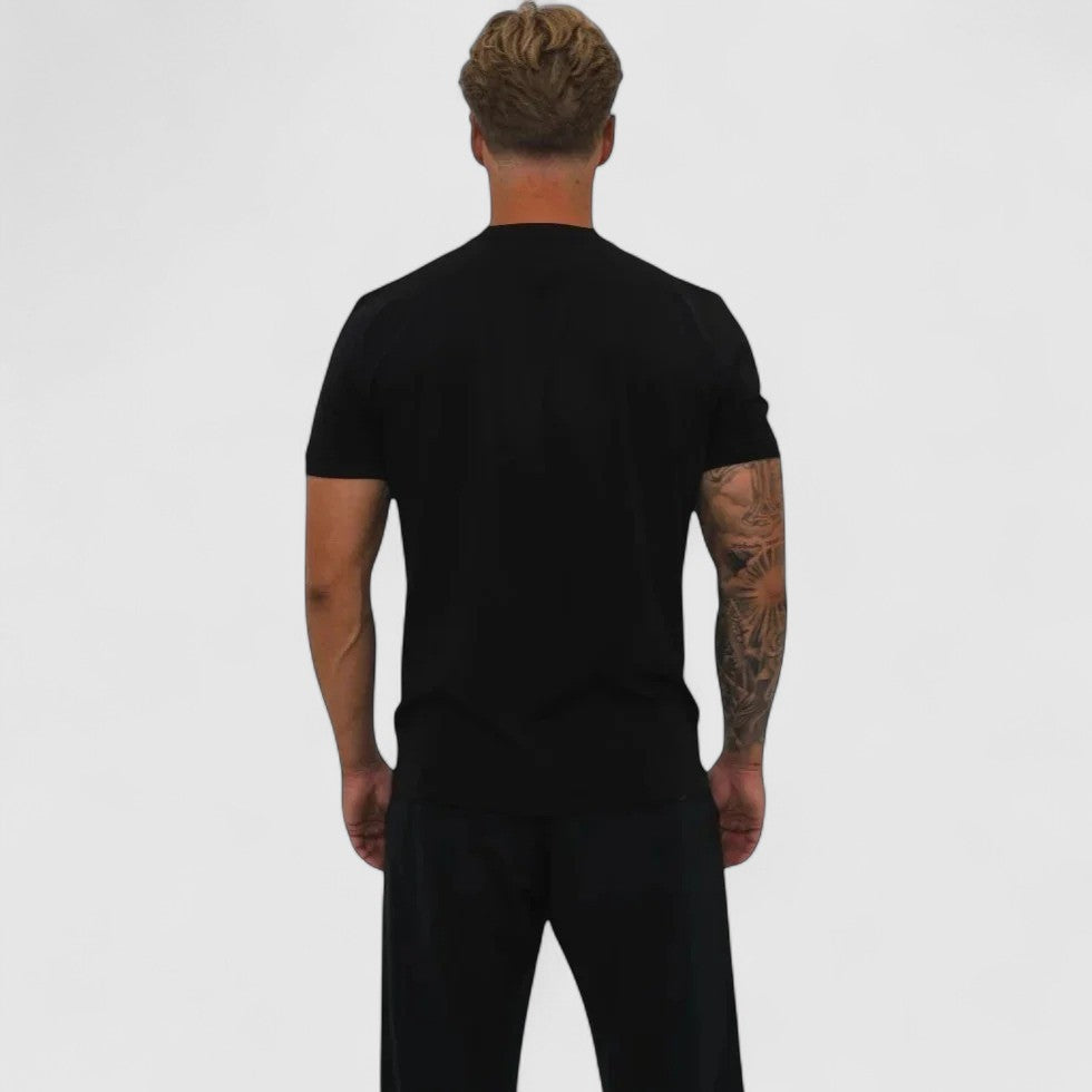 Men Basic Cotton Stretch Slim Fit Summer T Shirt
