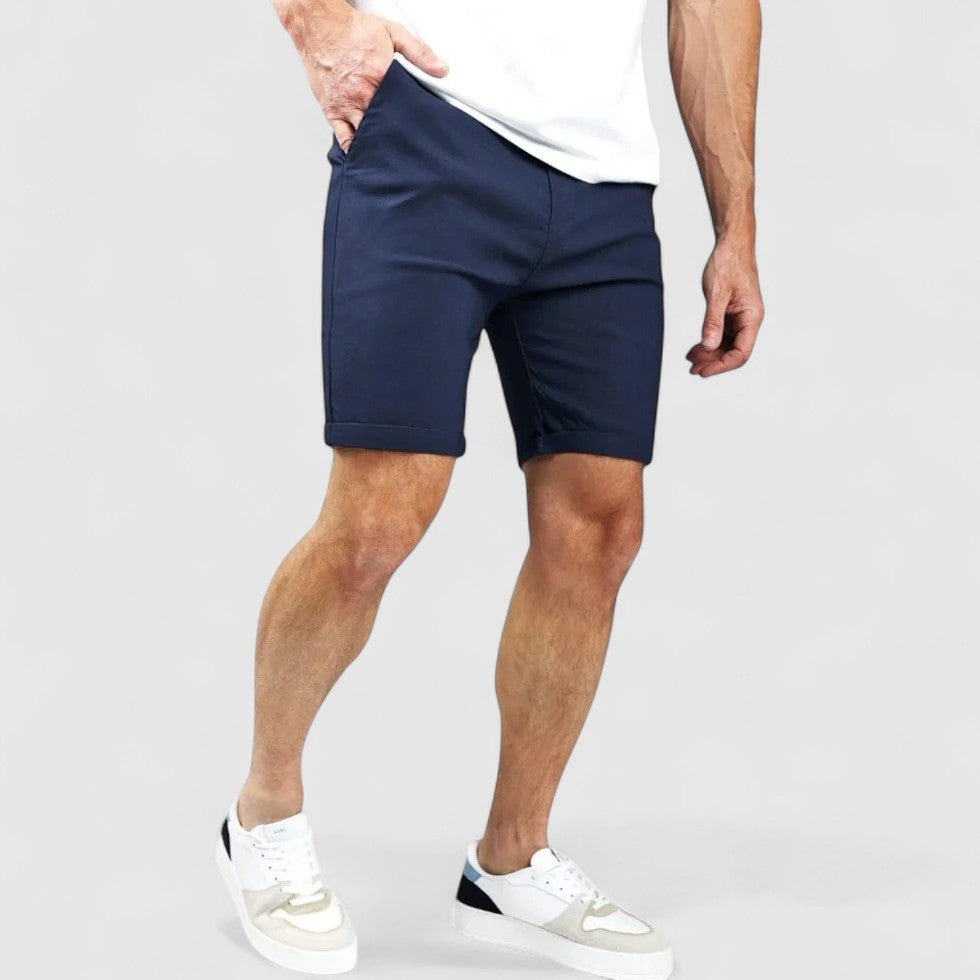 Men Slim Fit Cotton Chino Shorts Summer Trousers