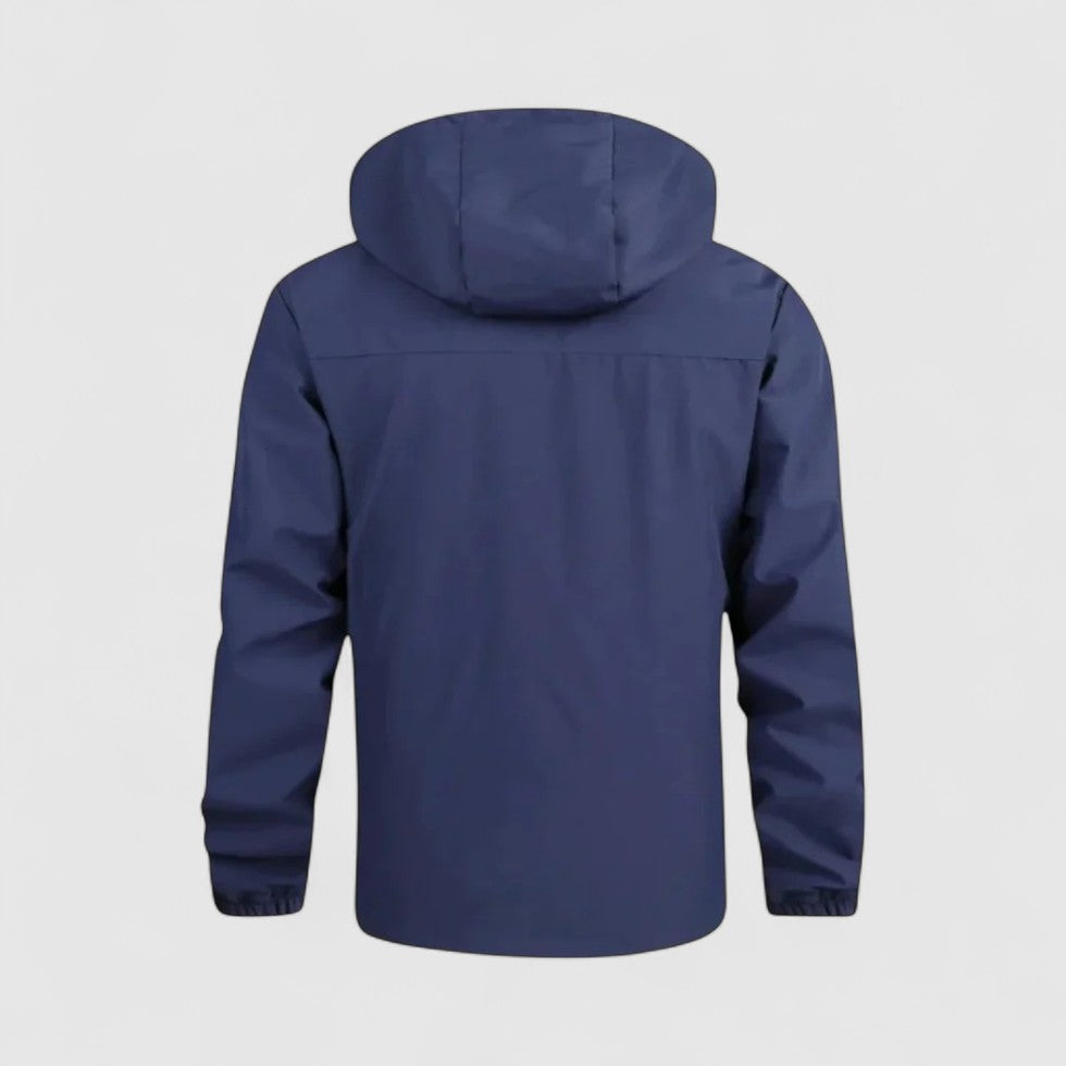 Men Waterproof Windbreaker Jacket with Adjustable Hood