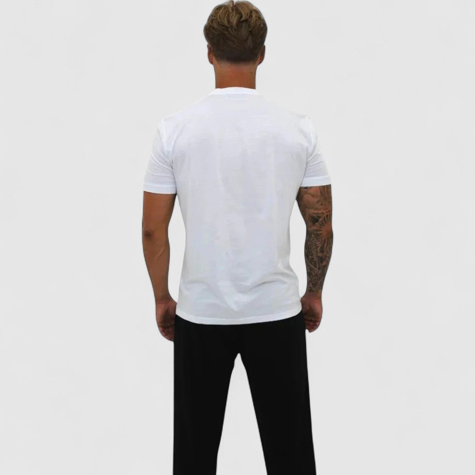 Men Basic Cotton Stretch Slim Fit Summer T Shirt