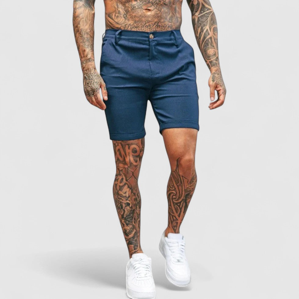 Men Slim Fit Cotton Chino Shorts Summer Trousers