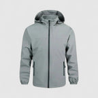 Men Waterproof Windbreaker Jacket with Adjustable Hood
