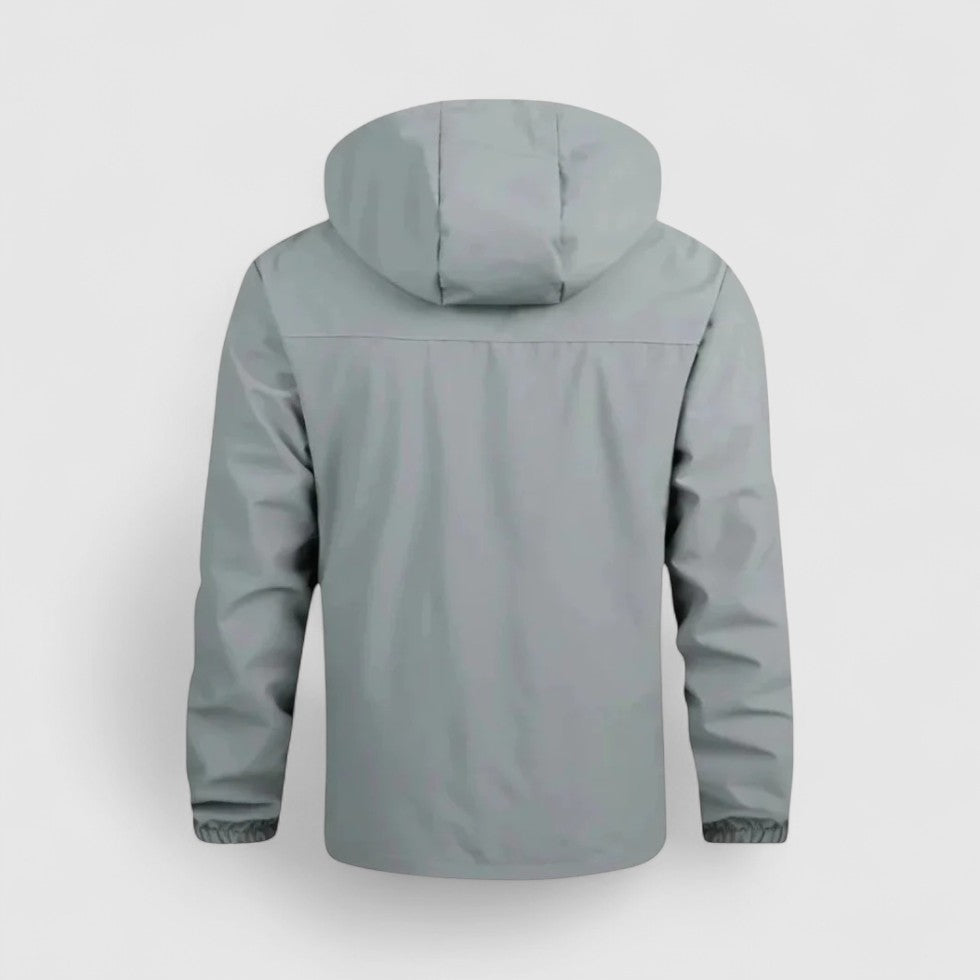 Men Waterproof Windbreaker Jacket with Adjustable Hood