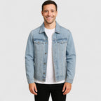 Men Classic Slim Fit Button Up Denim Jacket