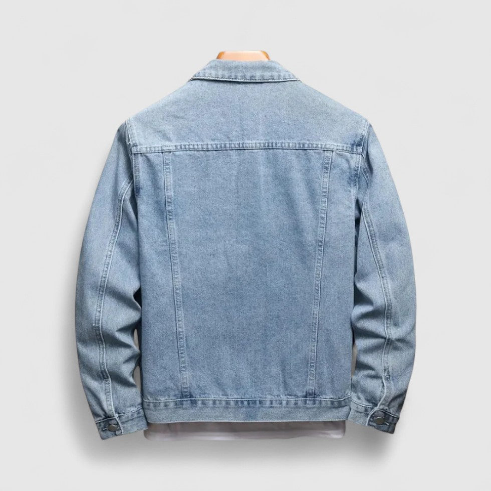 Men Classic Slim Fit Button Up Denim Jacket